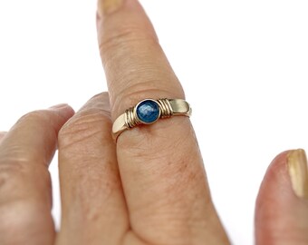 Kyanite 14k Gold Filled Ring: Adjustable Gemstone Wrap