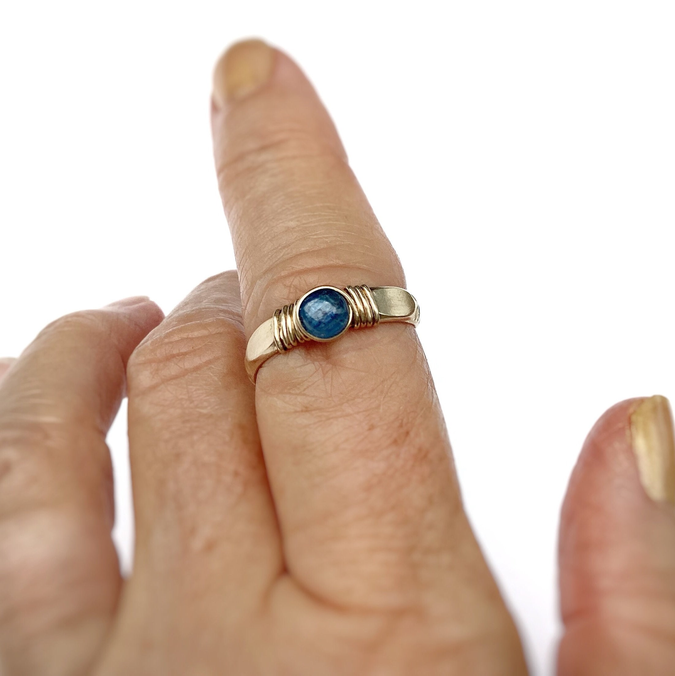 Kyanite 14k Gold Filled Ring: Adjustable Gemstone Wrap - Etsy
