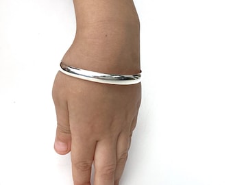 Sterling Silver Cuff Bracelet: Minimalist Handmade Jewelry, Size 6.25