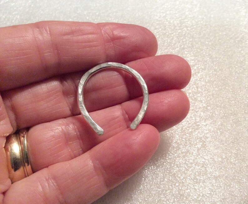 Sterling Half Hoop Thick Gauge Earring 12 Gauge Ear Jewelry Etsy