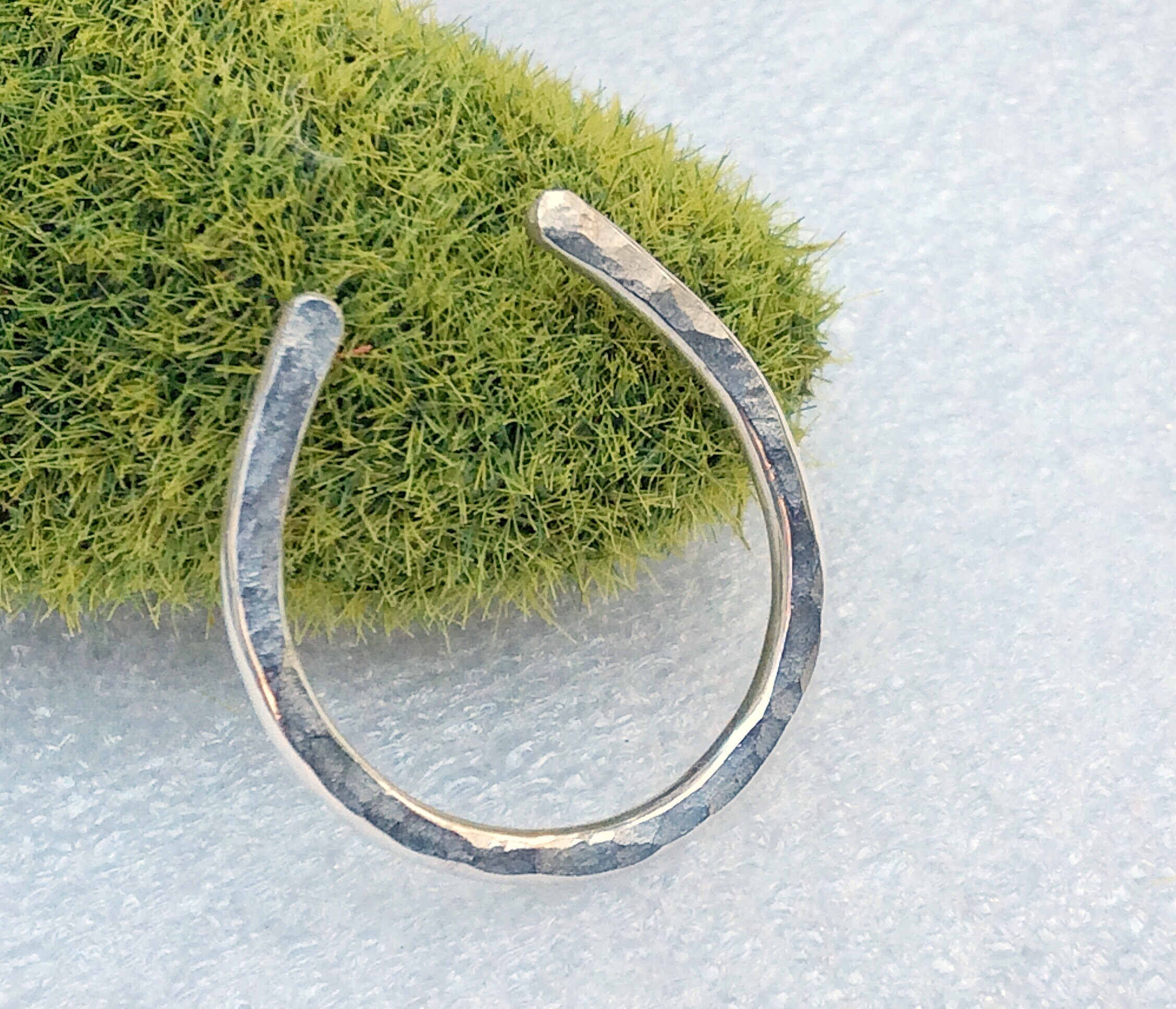 Sterling Half Hoop Thick Gauge Earring 12 Gauge Ear Jewelry Etsy