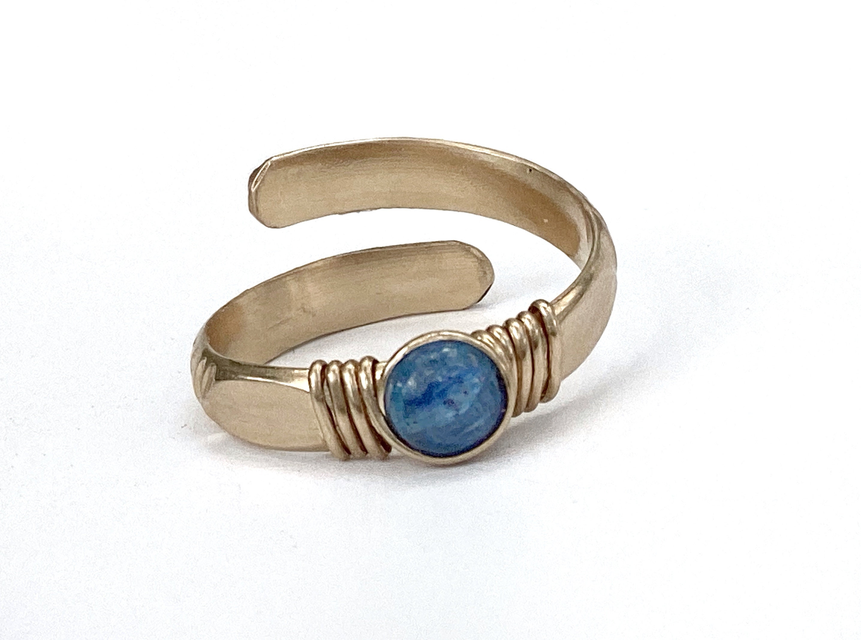 Kyanite 14k Gold Filled Ring: Adjustable Gemstone Wrap - Etsy
