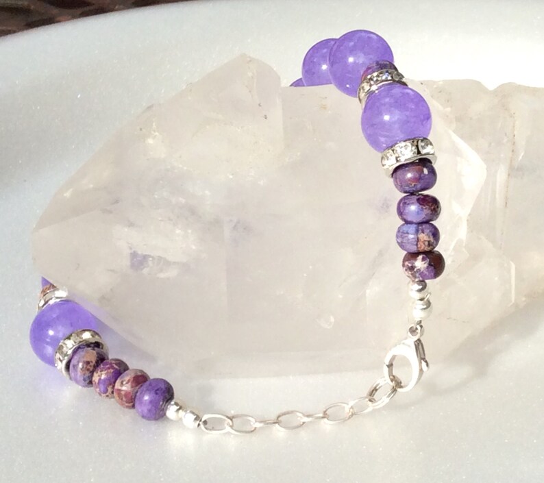 Amethyst Steinarmband Geknotet Mit Großem Edelstein | Konzentration