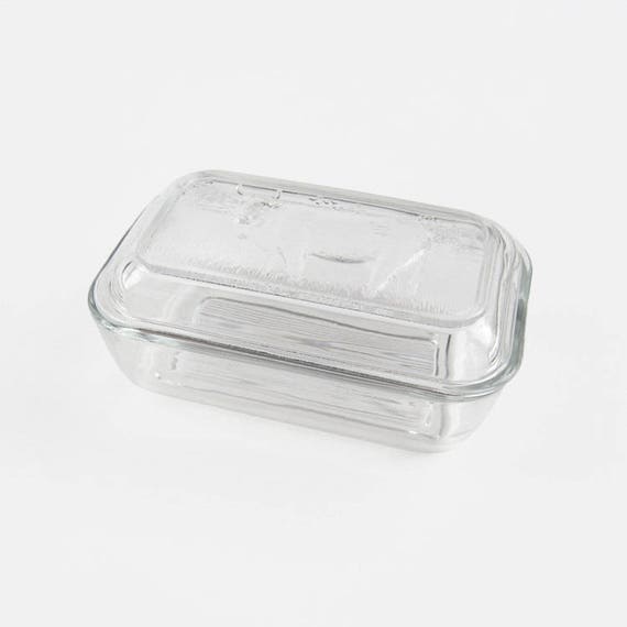 Classic Rectangular Glass French Retro Butter Dish Classic Rectangular Glass French Retro Butter Dish