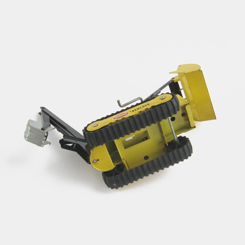 1960s Tonka Trencher digger backhoe yellow black metal Etsy