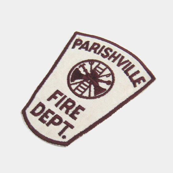 Large Vintage Parishville Fire Department Fabric Patc… Gem