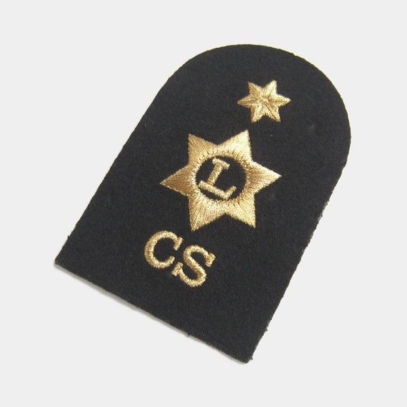 GOLD STAR SECURITY GUARD COMPANY VINTAGE PATCH UNIFORM BADGE POLICE  COLLECTOR