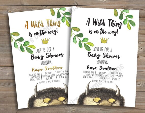 Where The Wild Things Are Baby Shower Invitations 3