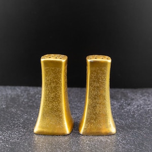 Gilded Elegance: Vintage Pickard Gold Salt & Pepper Shakers