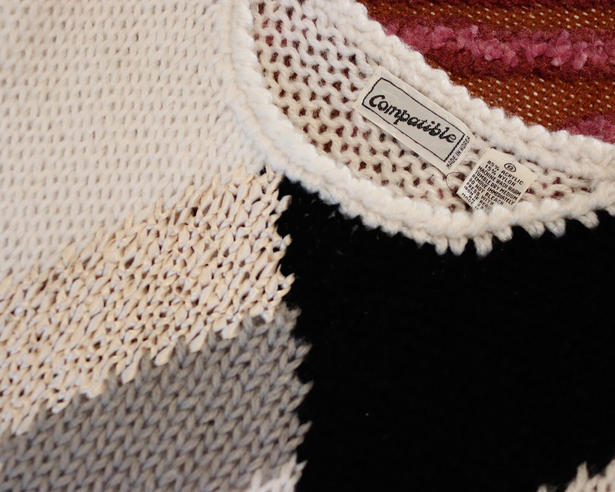 OCUH Grandpa Sweater Striped Sweater Women Ribbed Knit