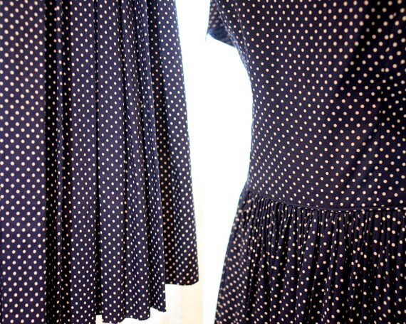 Anne Fogarty vintage 1950s circle skirt Navy Blue… - image 4