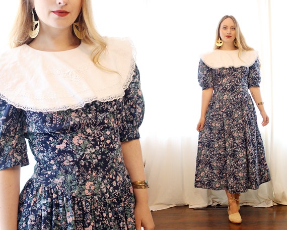 80s Navy Lace Cocktail Dress - med – Better Dresses Vintage