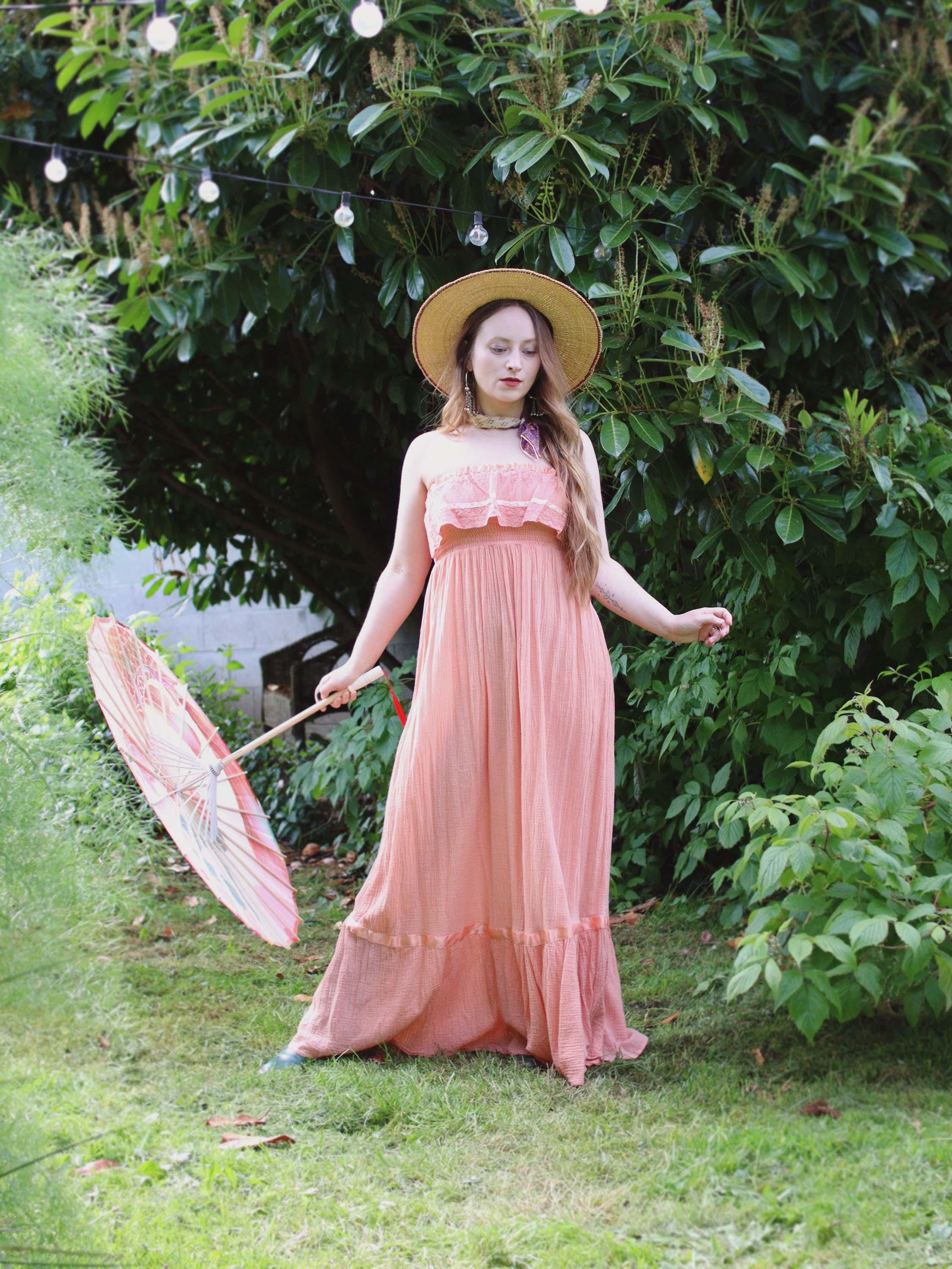 70s Gauze Maxi Dress - Etsy