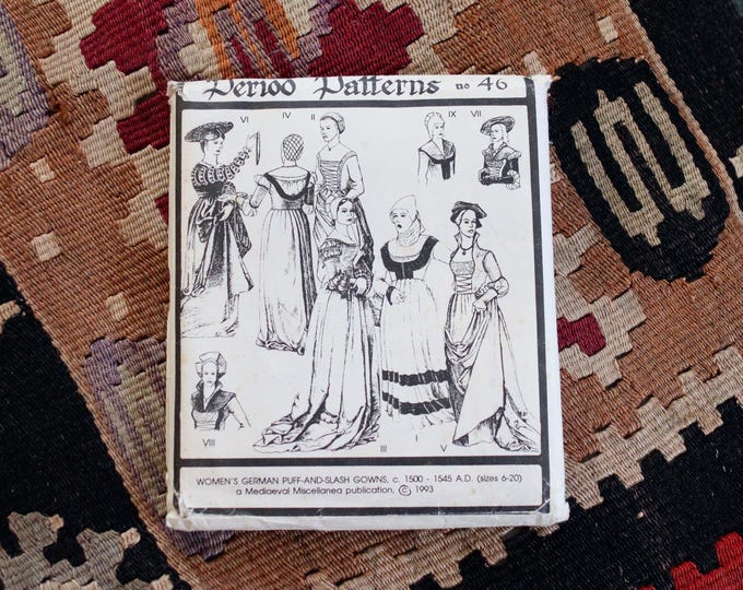 Perod Pattern Vintage Period Patterns 46 German Puff-and-slash Renaissance Gowns ...