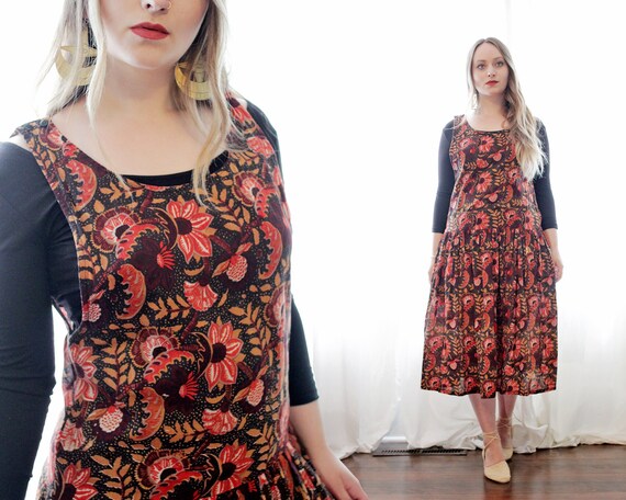 Vintage hand block printed Indian cotton sleeveles