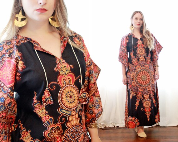 Vintage Indian block printed cotton angel sleeve d