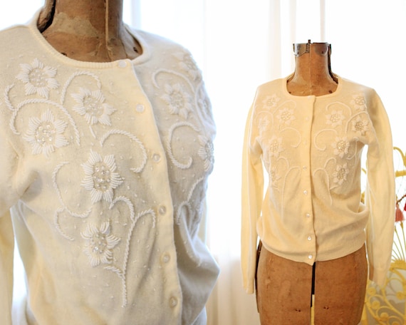 Vintage 1960s Butter Yellow Cashmere Cardigan Sweater Vintage 1960s Butter Yellow Cashmere Cardigan Sweater