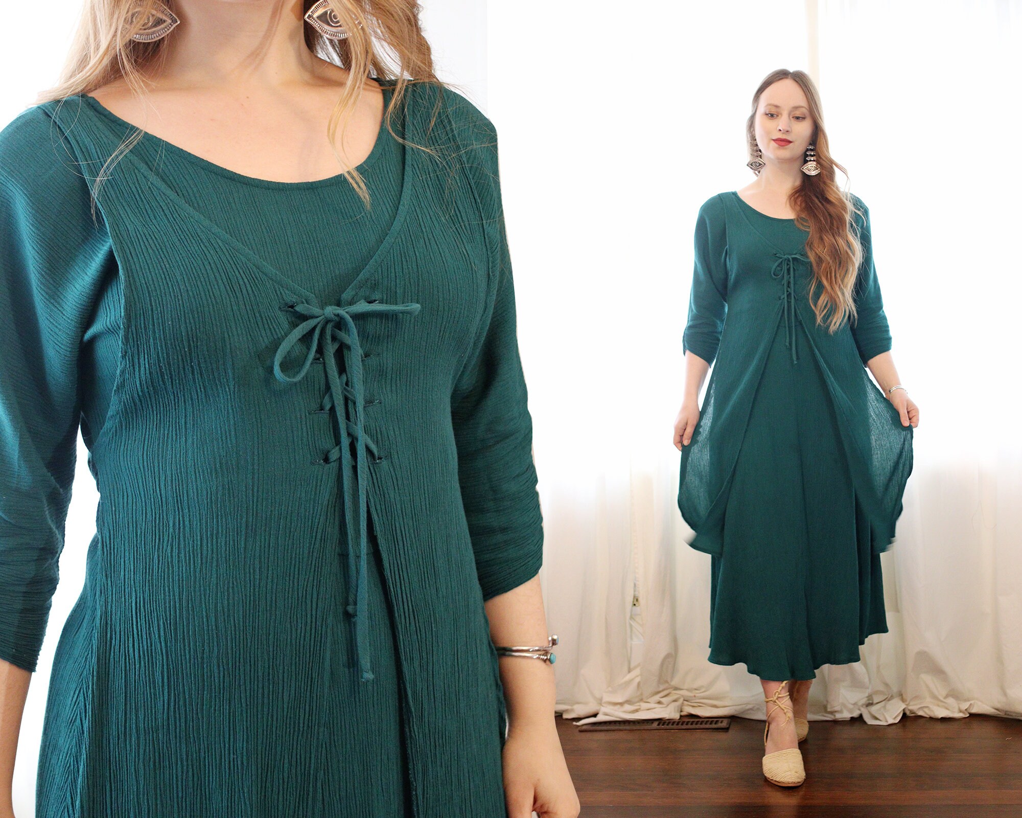 【Ameri Vintage】UND CLIONE BELTED DRESS Shop Cotton poplin belted empire shirt dress | eShakti