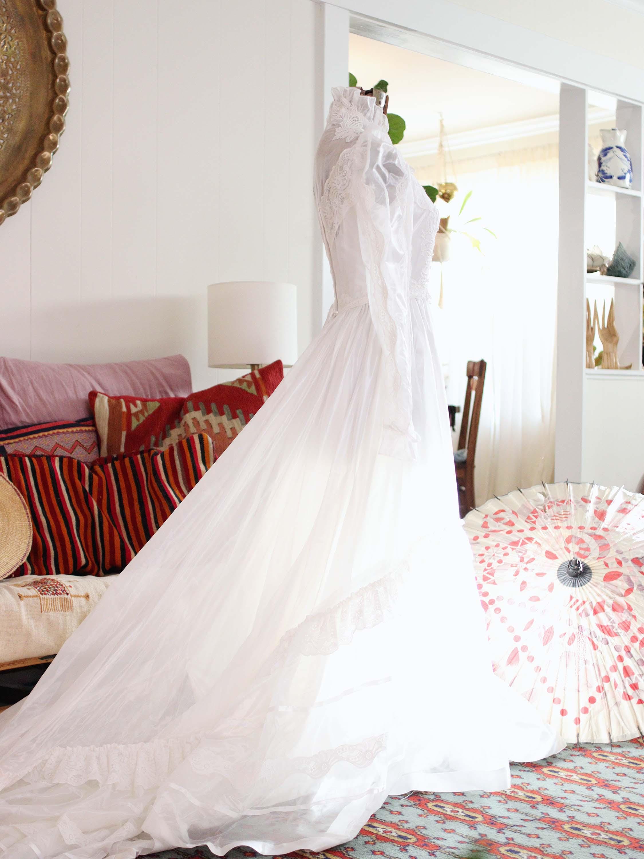 Vintage Bridallure Alfred Angelo Wedding Dress Gown 1980s