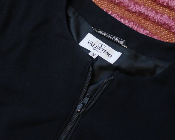 Valentino Miss V black evening long line jacket l… - image 3