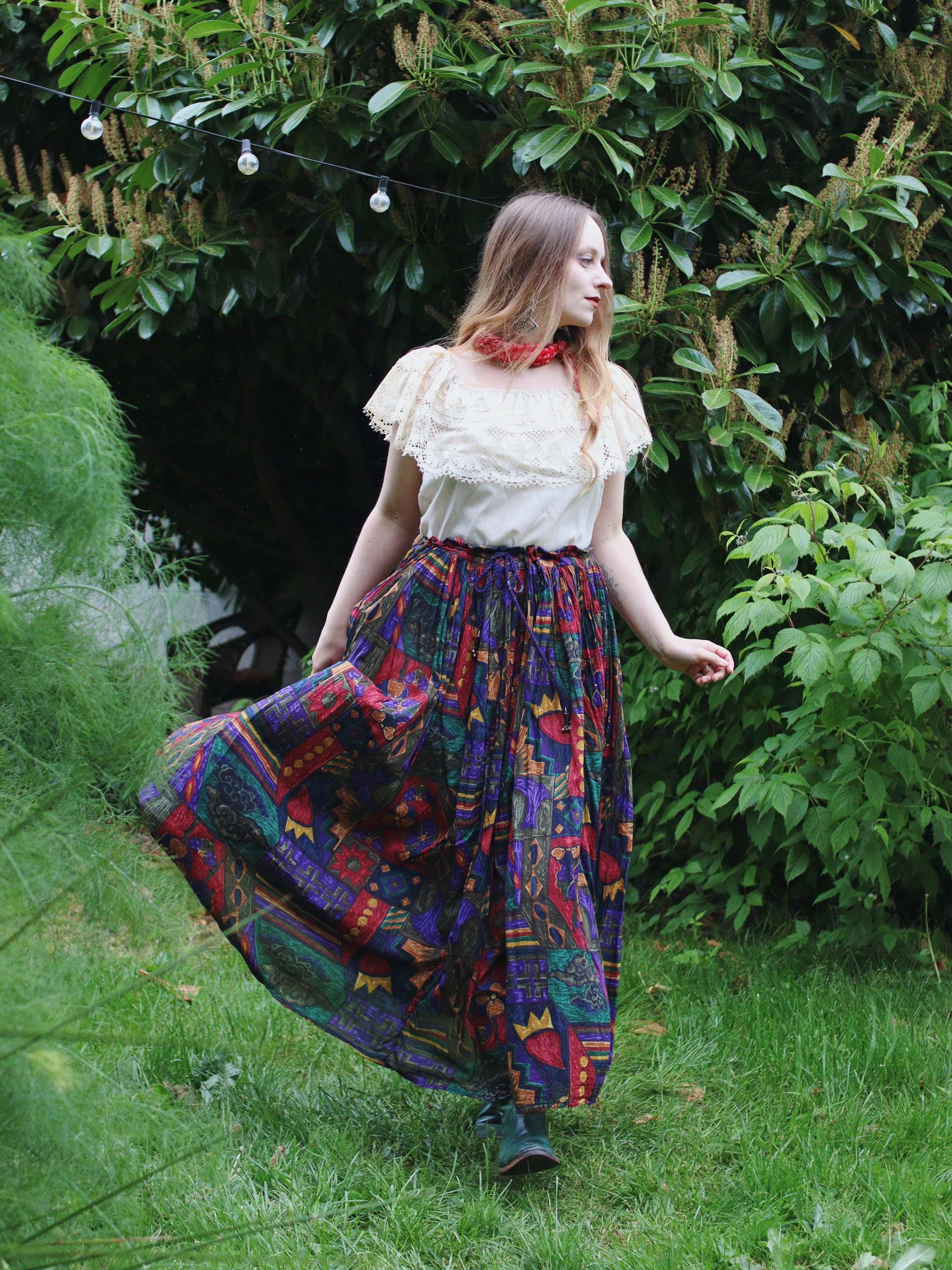 Chiffon Boho Chicos Tie Dye Skirt Patbo Zamia Fringed Crochet