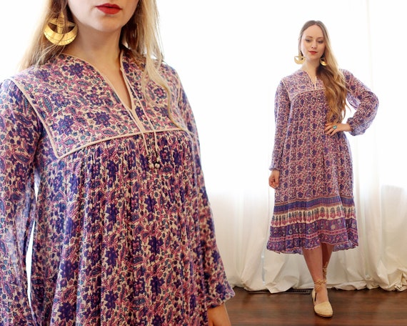Vintage indian cotton store gauze dress