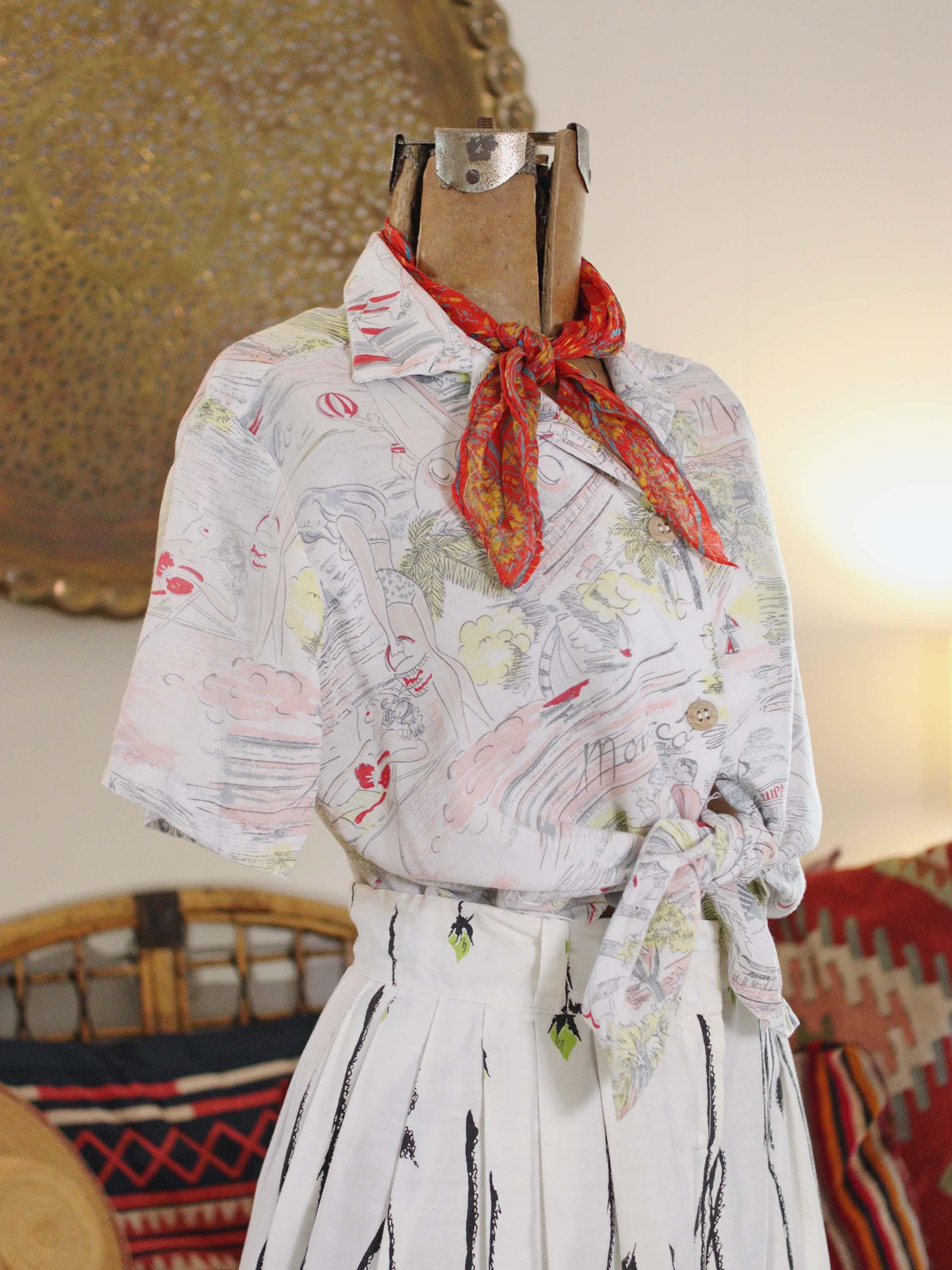 1940s Hawaiian Shirt - Etsy Canada