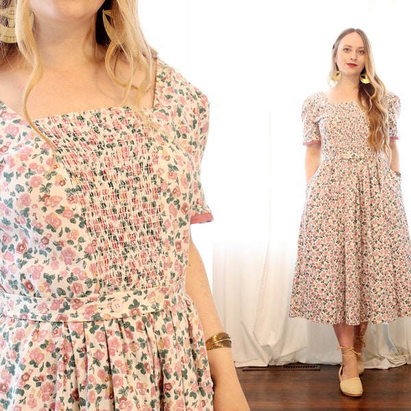 Smocked Sundress with Bloomer -Citrus Floral