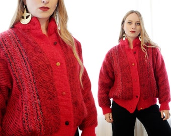 Vintage Chunky Knit Shaggy Mohair and 