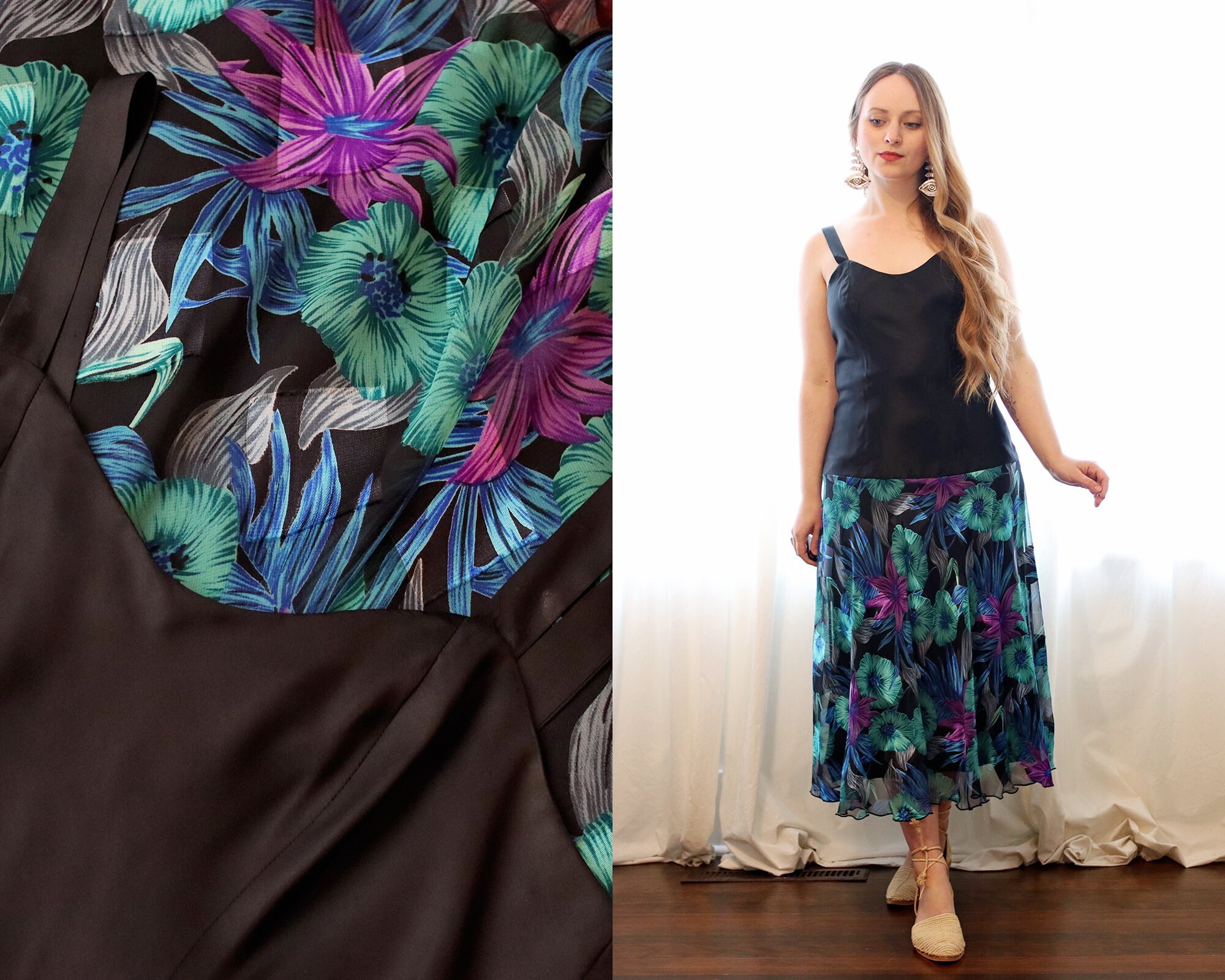 Diane Freis Drop Waist Dress - Etsy