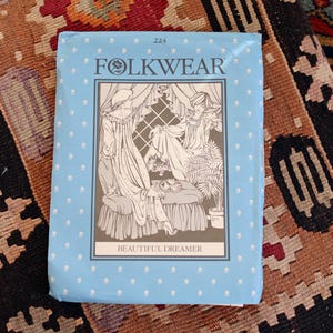 Vintage 1983 Uncut Beautiful Dreamer Folkwear 224 Pattern All Sizes 6-20 - 1902 Edwardian Muslin Ruffle Nightgown in 2 Different Designs