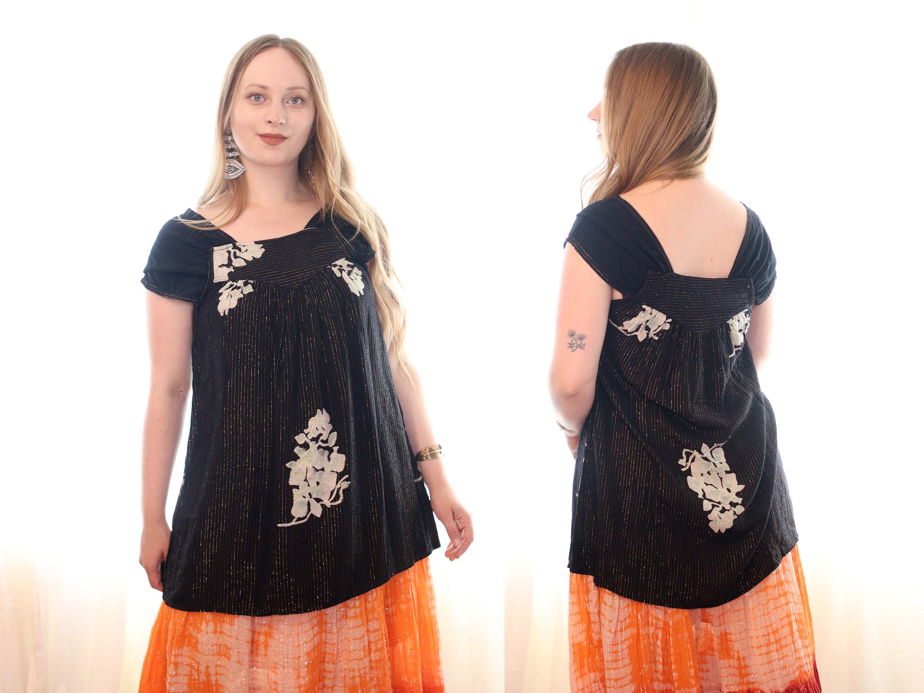 トップス 70s India cotton gauze tunic Indian Gauze Tunic – Front General Store