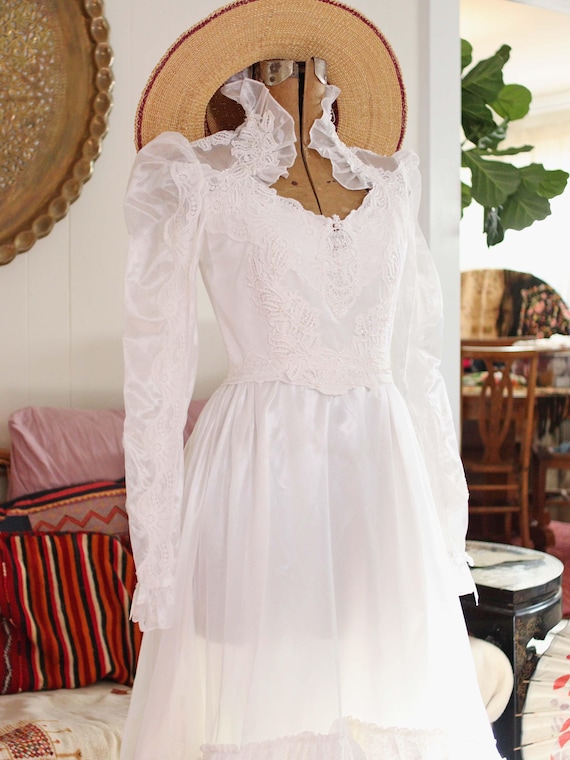 Vintage Bridallure Alfred Angelo Wedding Dress Gown 1980s