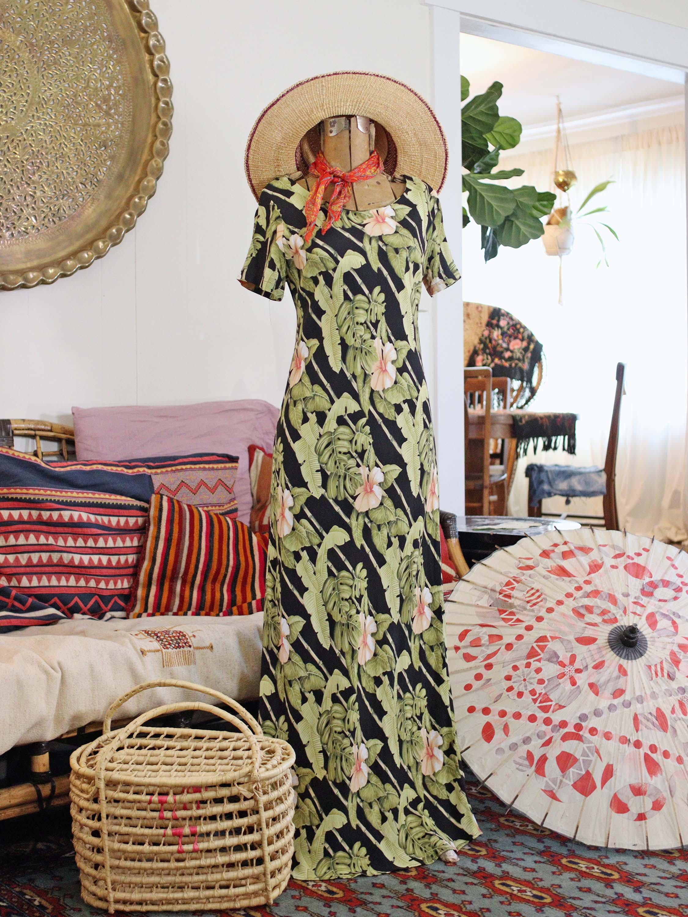 green banana leaf dress Leaves Embellishments
