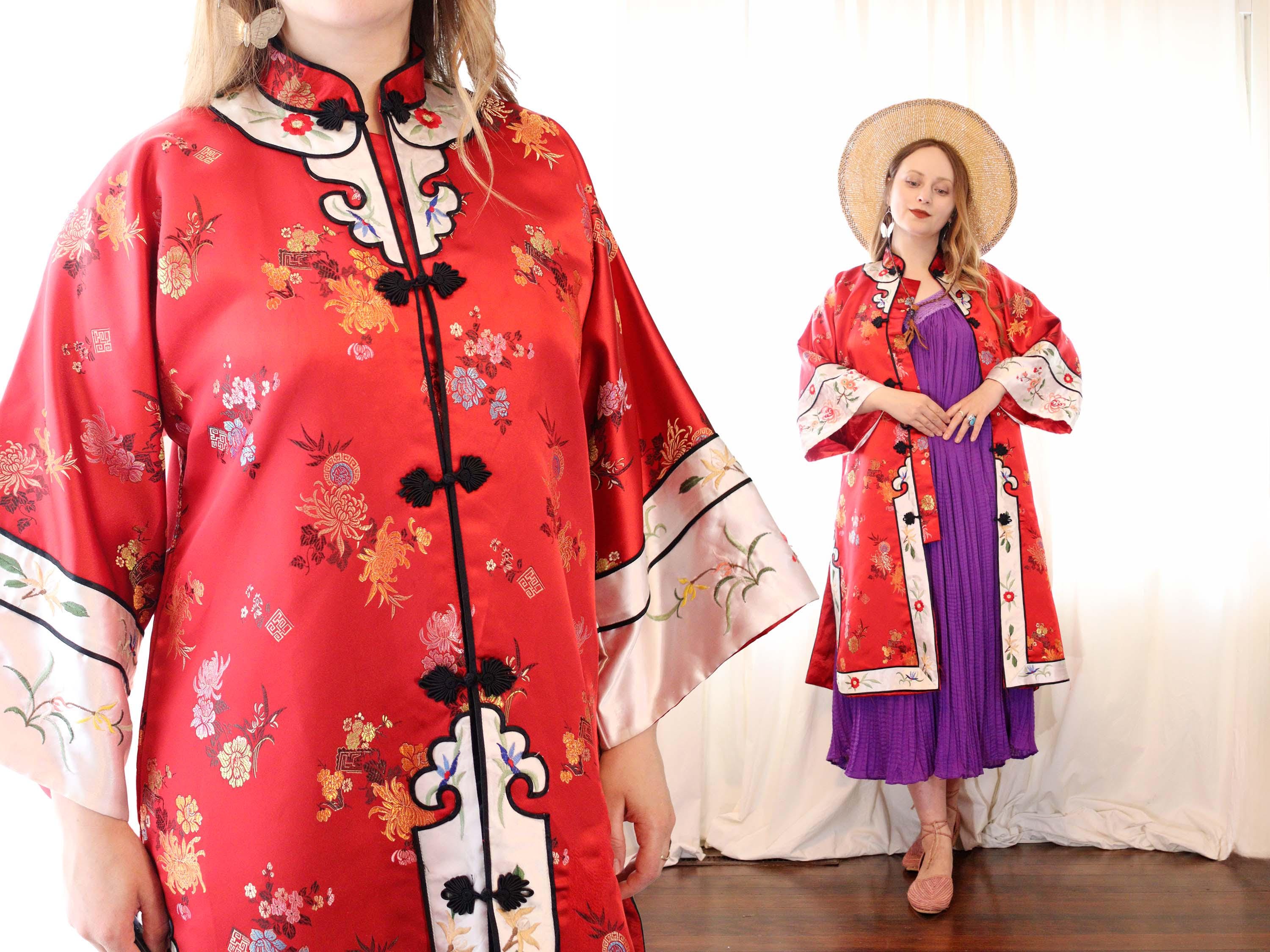 Chinese Silk Robe - Etsy