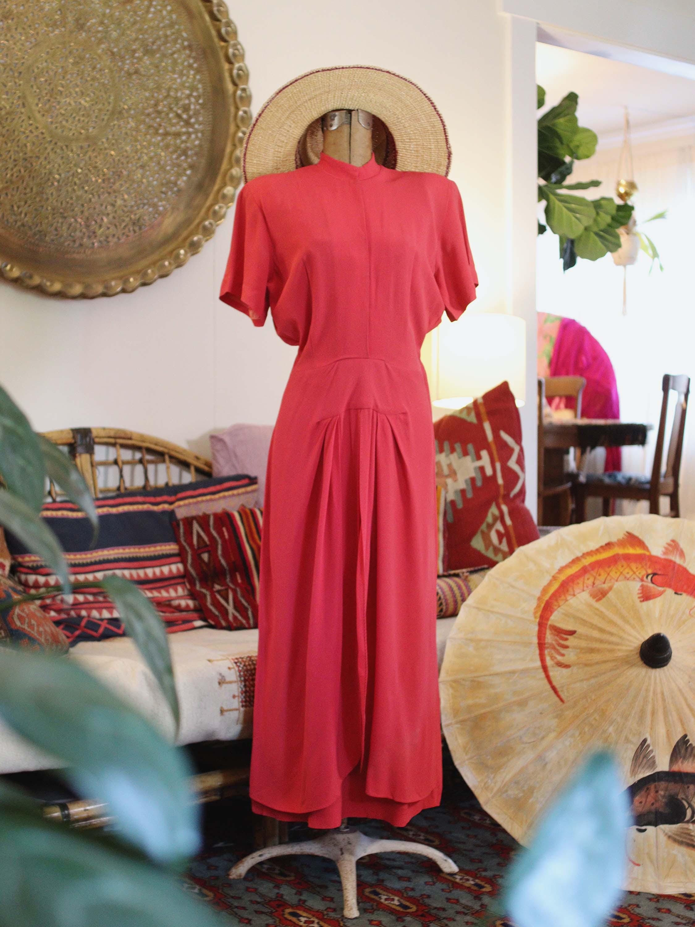 Special Vintage 1940’s Wool＆Rayon Dress SALE // Vintage 1940s Rayon Dress {m} AS-IS - Etsy