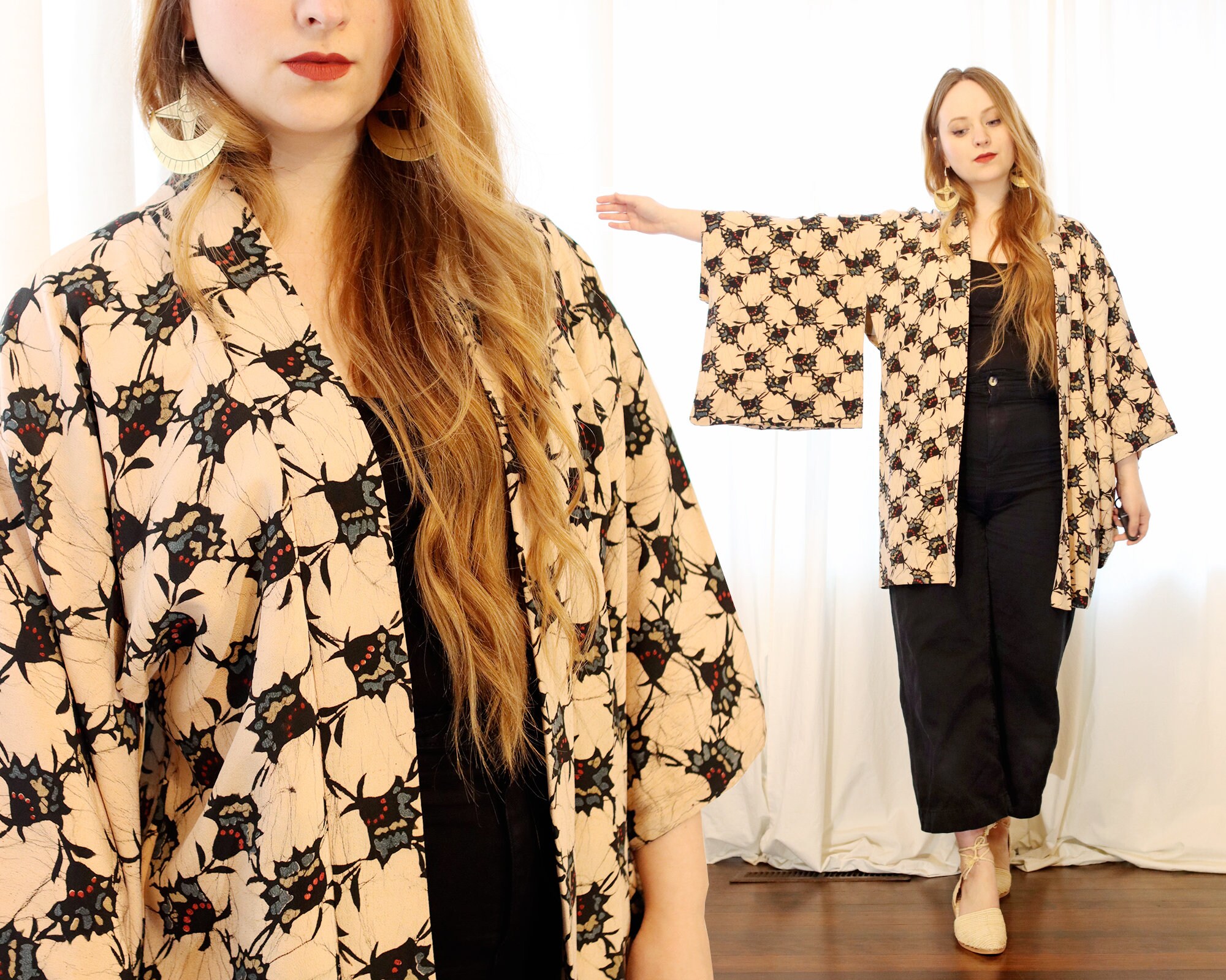 Vintage Japanese Short Kimono Haori 