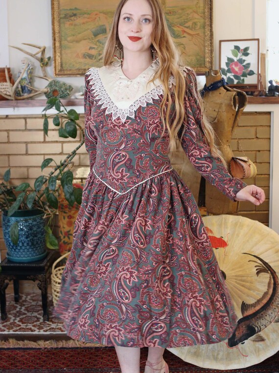 pink and green paisley dress Gretchen Scott Pink And Green Paisley Sheath Dress Mini Crew Neck 3/4  Sleeve XXS