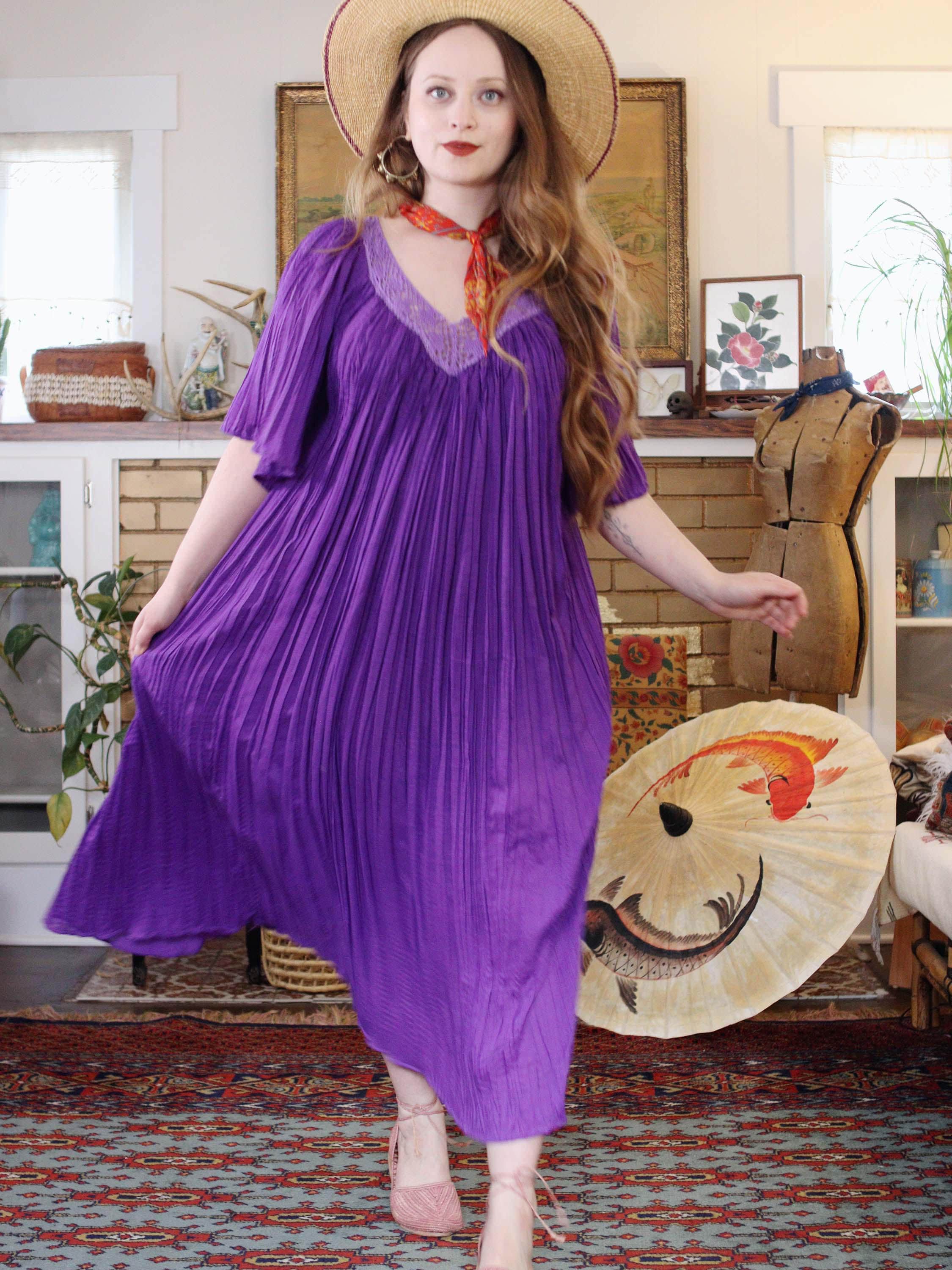 Plus Size Rayon Crinkle Dress - Etsy