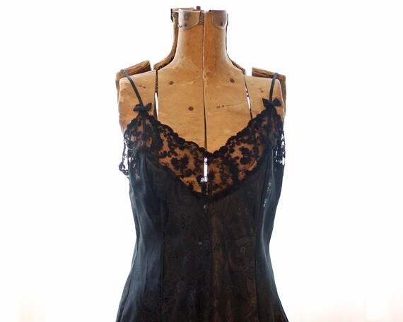 90's Black Lace Lingerie Tank by Victoria's Secret main image 0