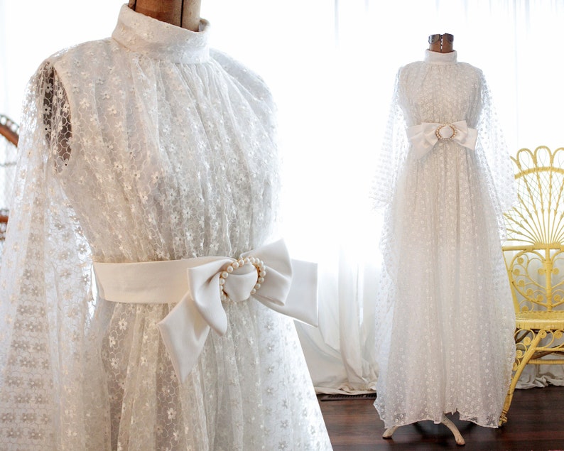 Daisy Print Wedding Dress