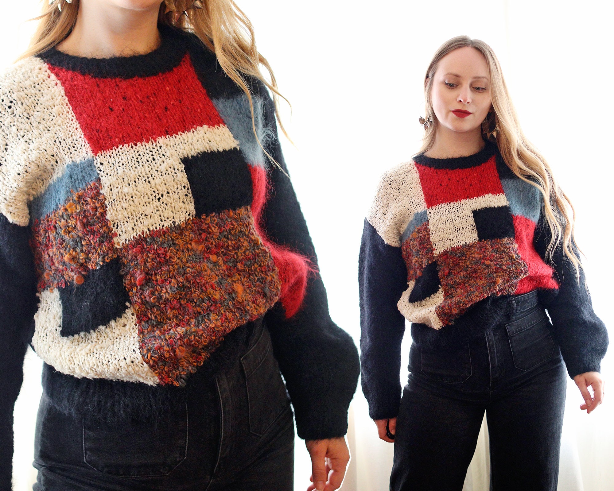 Made in Italy 3D ribbon patchwork knit Made in Italy 3D ribbon patchwork knit