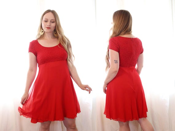 empire waist holiday party dress Empire Waist Maxi Chiffon Evening Dress for Women
