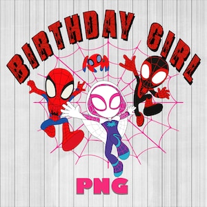Ghost Spider png, jpg, sublimación, Spidey y sus increíbles amigos - Cumpleañera