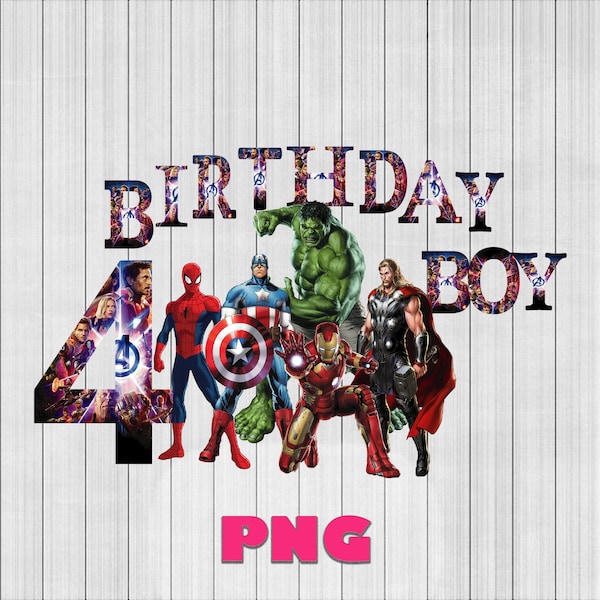 Avengers Birthday 4 Boy Clipart Png Super Heroes Avengers Png, Avengers , Marvel Avengers, Spiderman, Hulk, Avengers transparent backgrounds