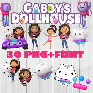Gabbys Dollhouse PNG AND Alphabet,Gabbys Birthday Invitation, Gabbys Svg Bundle, Gabbys House Png, Gabbys Transparent,Gabbys Clipart, Gabbys