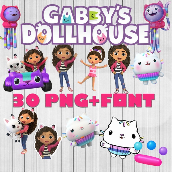 Gabbys Dollhouse PNG AND Alphabet,Gabbys Birthday Invitation, Gabbys Svg Bundle, Gabbys House Png, Gabbys Transparent,Gabbys Clipart, Gabbys