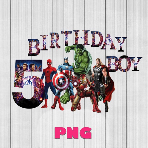 Avengers Birthday 5 Boy Clipart Png Super Heroes Avengers Png, Avengers , Marvel Avengers, Spiderman, Hulk, Avengers transparent backgrounds