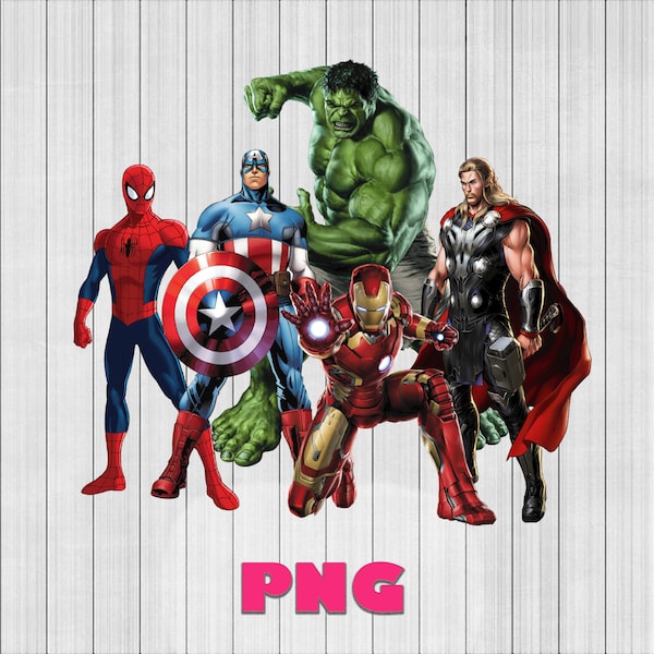 Avengers Clipart, Superhero Clipart, Spiderman clipart, Avengers PNG, Superheroes Clipart, Superhero PNG, Hulk, Iron Man, Captain America