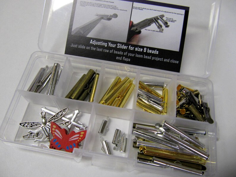 Bead Loom Slider Clasp Jumbo Kit 2 58 Pieces 1/4 Inch to 1 Etsy